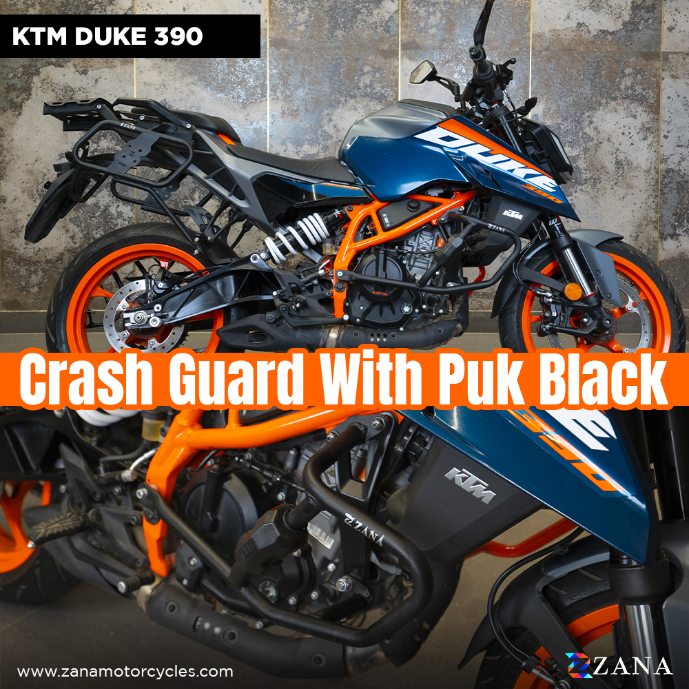 Zana- CRASH GUARD WITH SLIDER PUCK BLACK FOR KTM DUKE 390/250/200/390 GEN 3