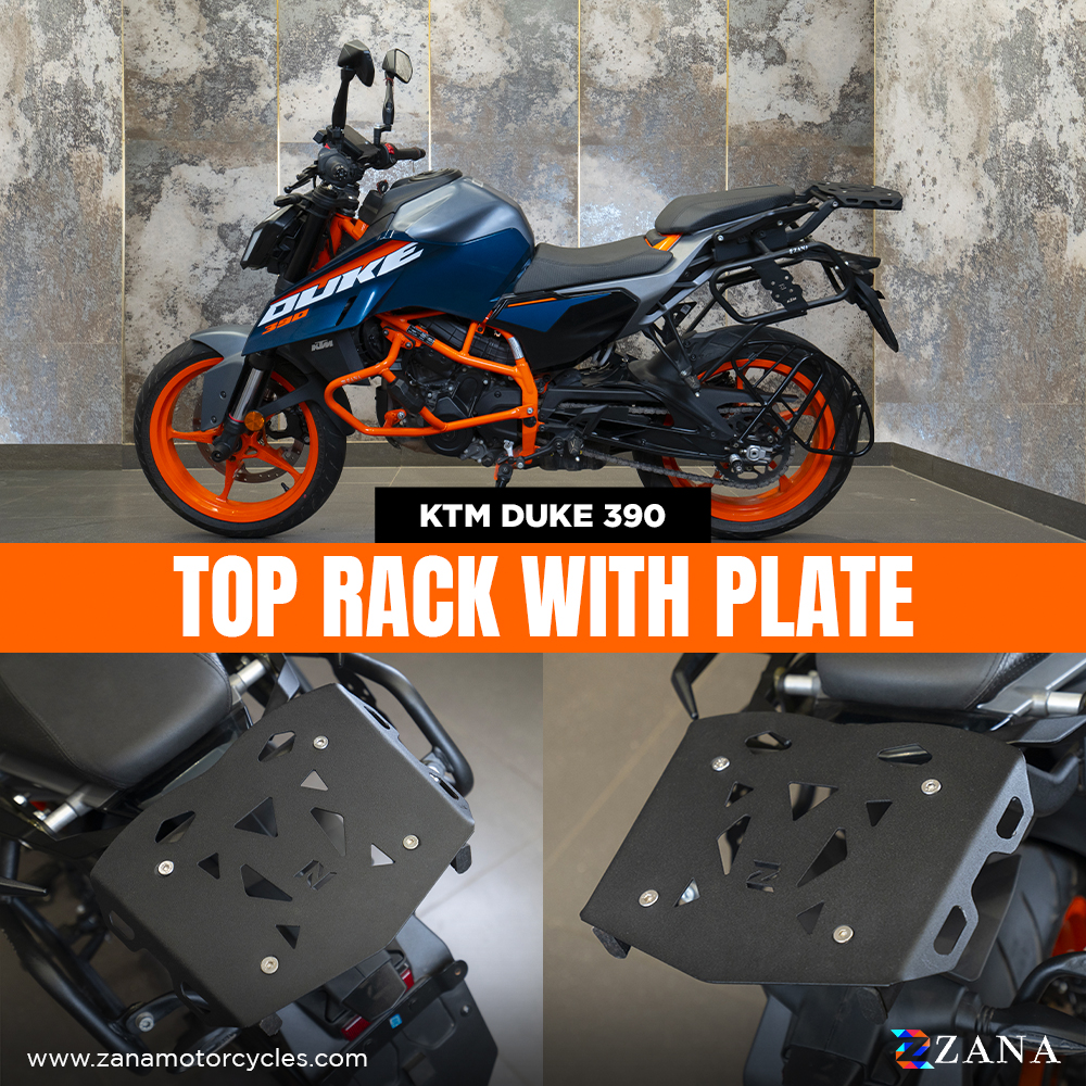 Zana- TOP RACK WITH MS PLATE  FOR KTM DUKE 390/250/200/390 GEN 3