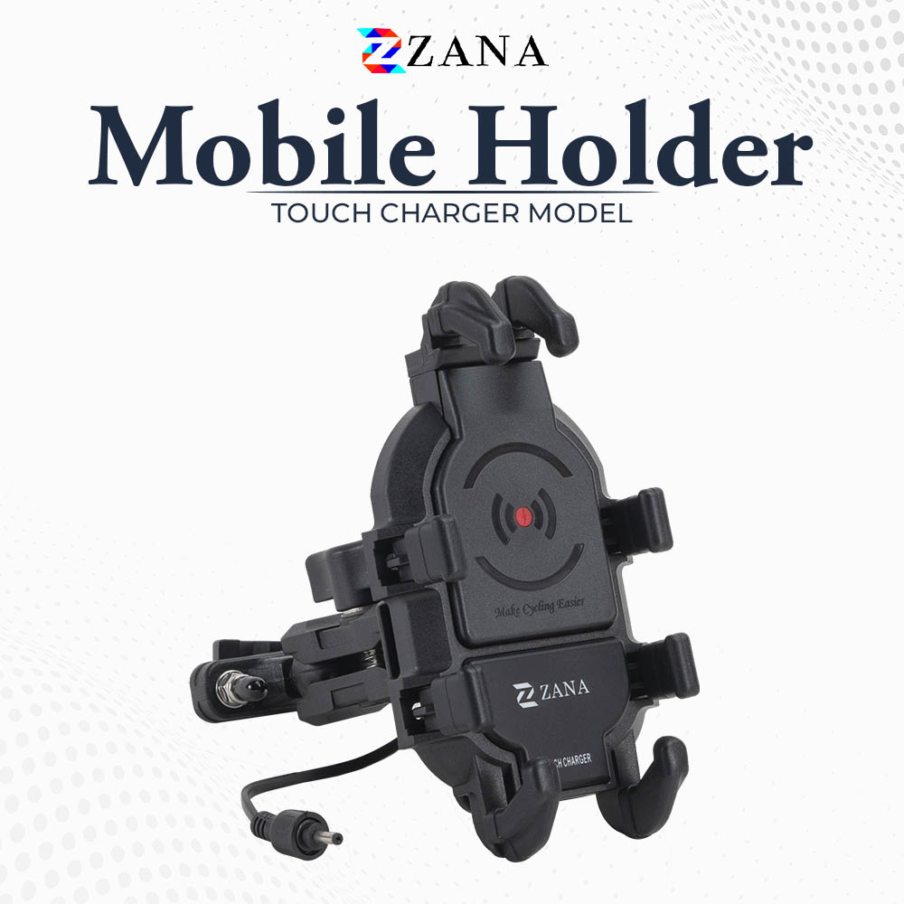 Zana- UNIVERSAL  MOBILE HOLDER WITH TOUCH CHARGER FOR KTM DUKE 390/250/200/390 GEN 3