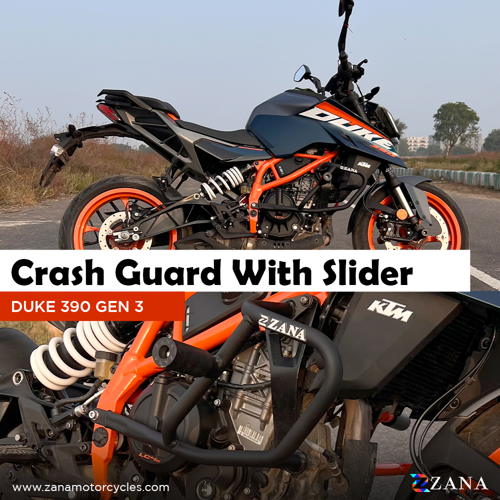 Zana- CRASH GUARD WITH SLIDER BLACK  FOR KTM DUKE 390/250/200/390 GEN 3