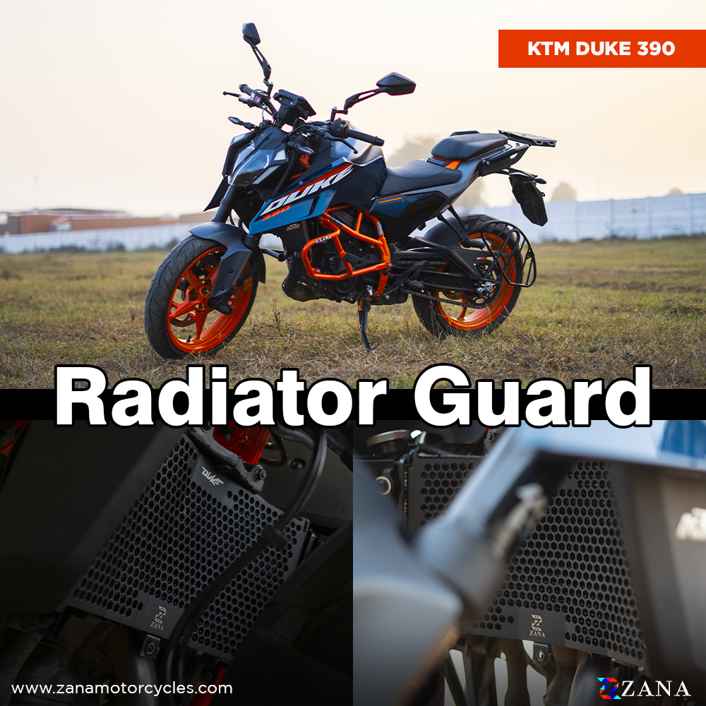 Zana- RADIATOR GUARD HONEYCOMB BLACK FOR KTM DUKE 390/250/200/390 GEN 3